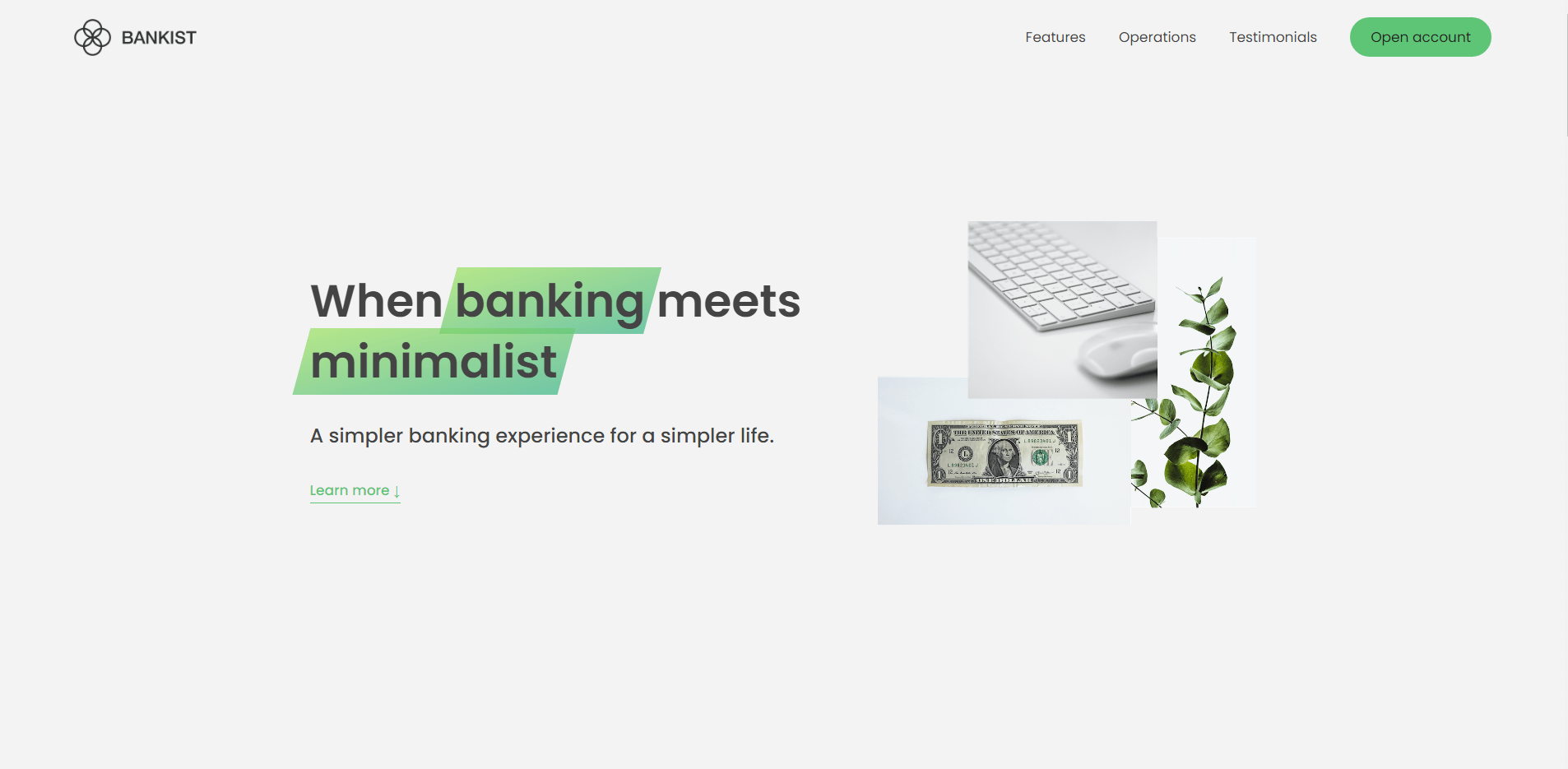 bankist web app template